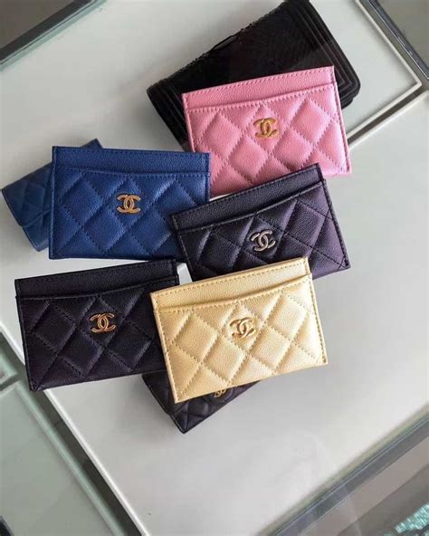 chanel card holder keychain|chanel diamond lock card holder.